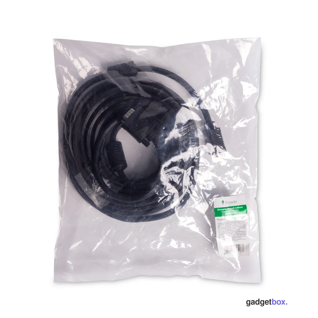 Интерфейсный кабель iPower VGA 15M/15M 10 м, 1 в.