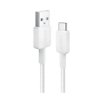 Интерфейсный кабель Anker 322 USB-A to USB-C 1М (A81H5G21) Белый