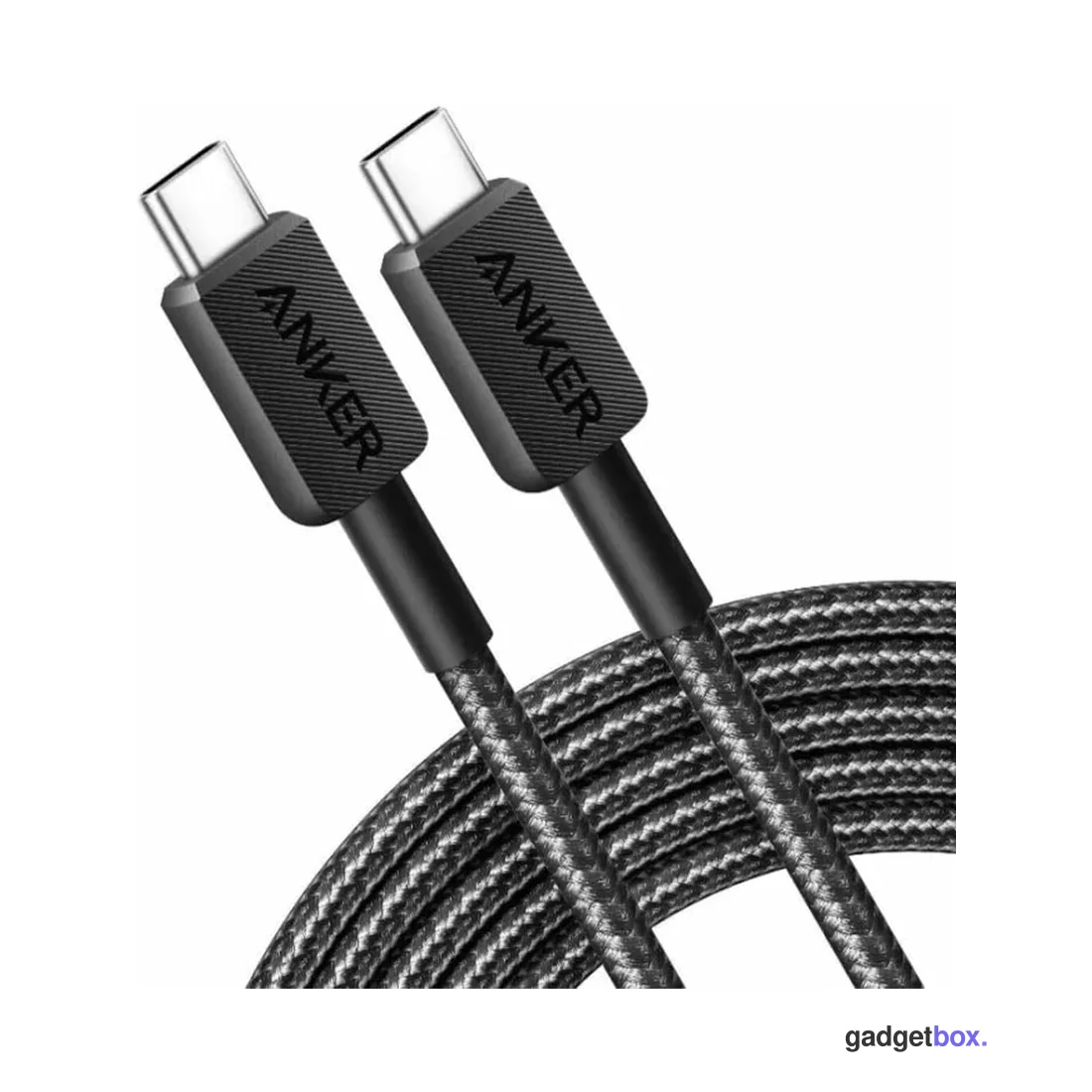 Интерфейсный кабель Anker 322 USB-C to USB-C Cable 1м (A81F5G11) Черный