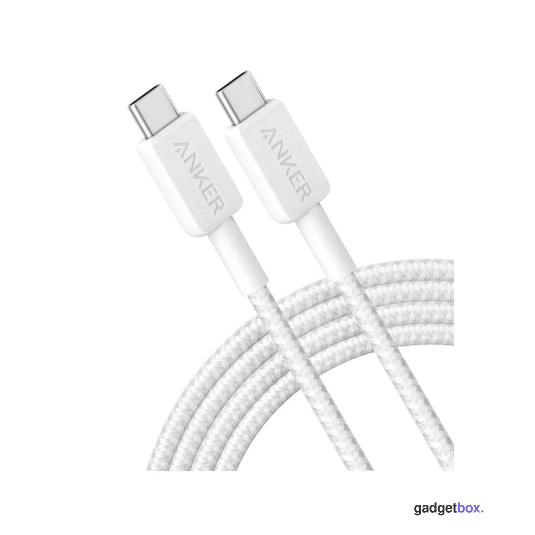 Интерфейсный кабель Anker 322 USB-C to USB-C Cable 1М (A81F5G21) Белый