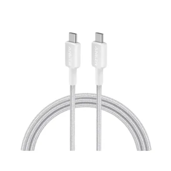 Интерфейсный кабель Anker 322 USB-C to USB-C Cable 1М (A81F5G21) Белый