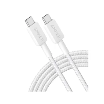 Интерфейсный кабель Anker 322 USB-C to USB-C Cable 2М (A81F6G21) Белый