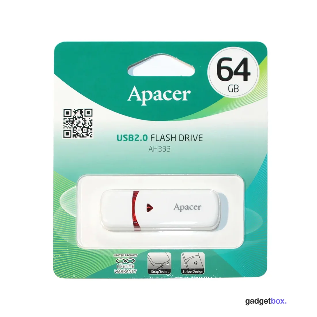 USB-накопитель Apacer AH333 64GB Белый