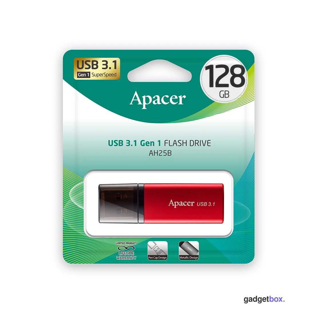 USB-накопитель Apacer AH25B 128GB Красный