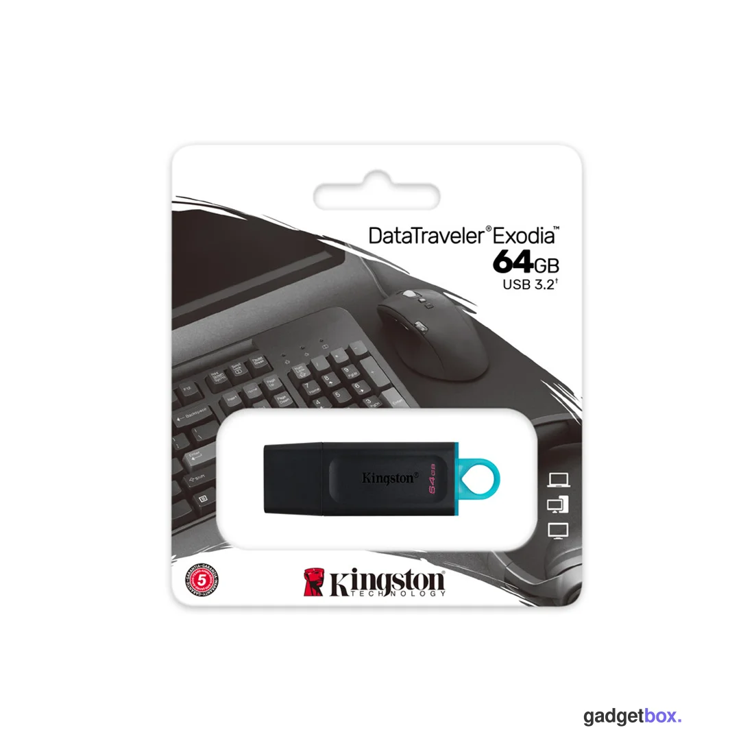 USB-накопитель Kingston DTX/64GB 64GB Чёрный