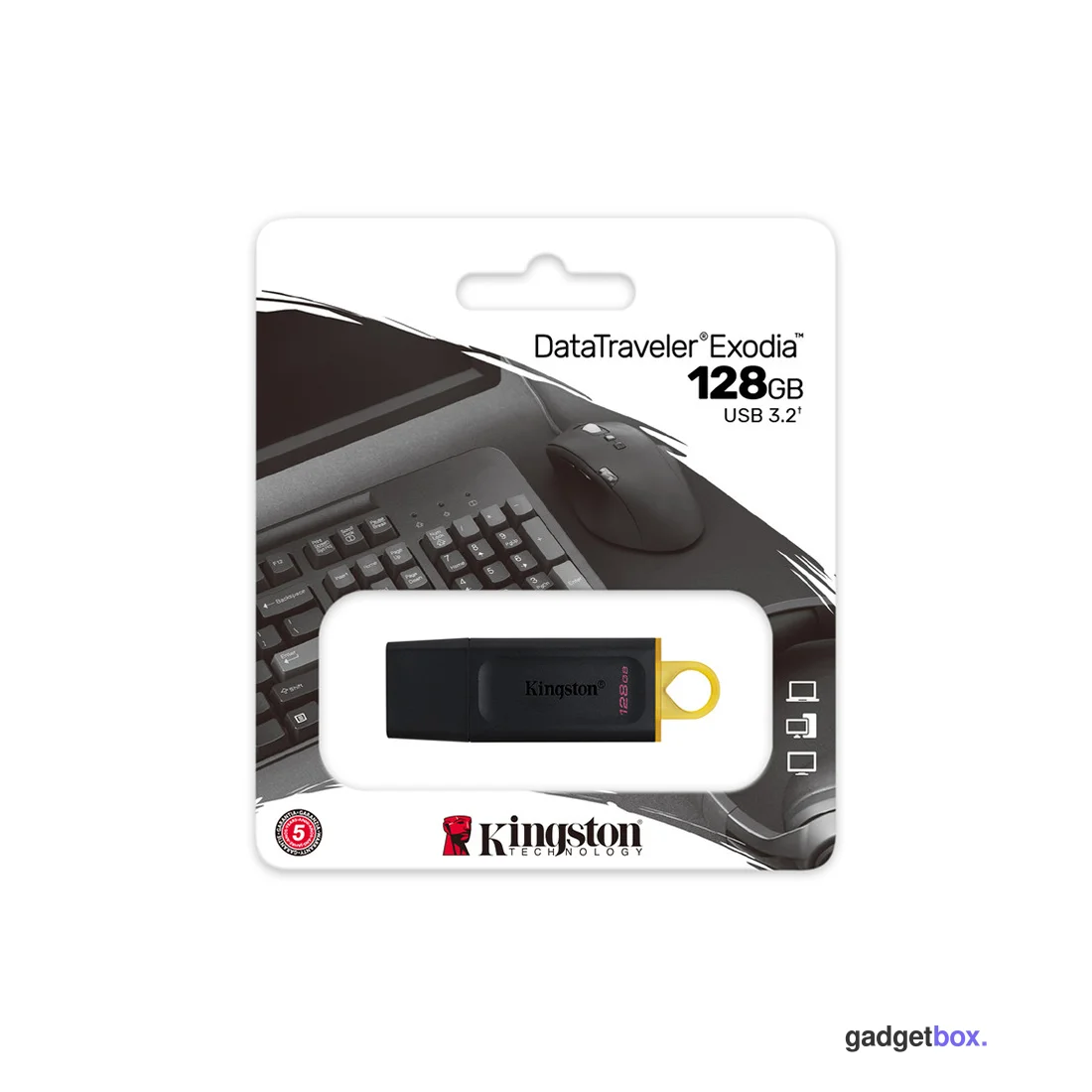 USB-накопитель Kingston DTX/128GB 128GB Чёрный