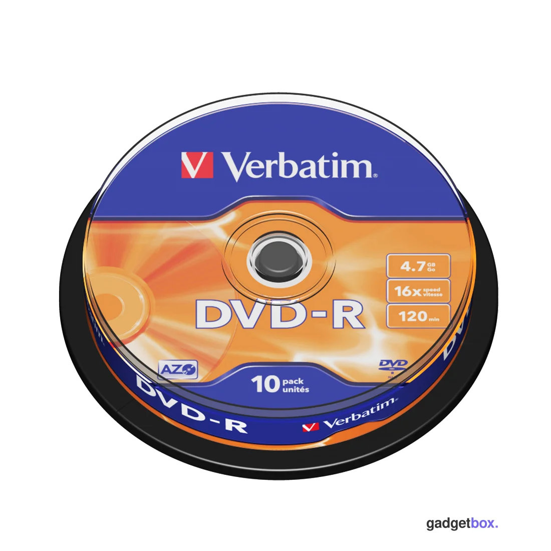 Диск DVD-R Verbatim (43523) 4.7GB 10штук Незаписанный