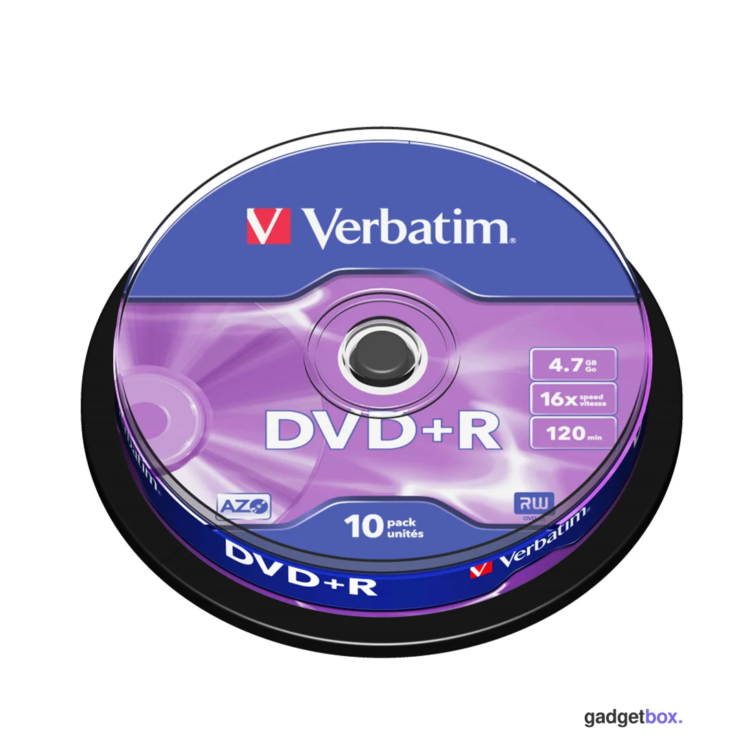 Диск DVD+R Verbatim (43498) 4.7GB 10штук Незаписанный