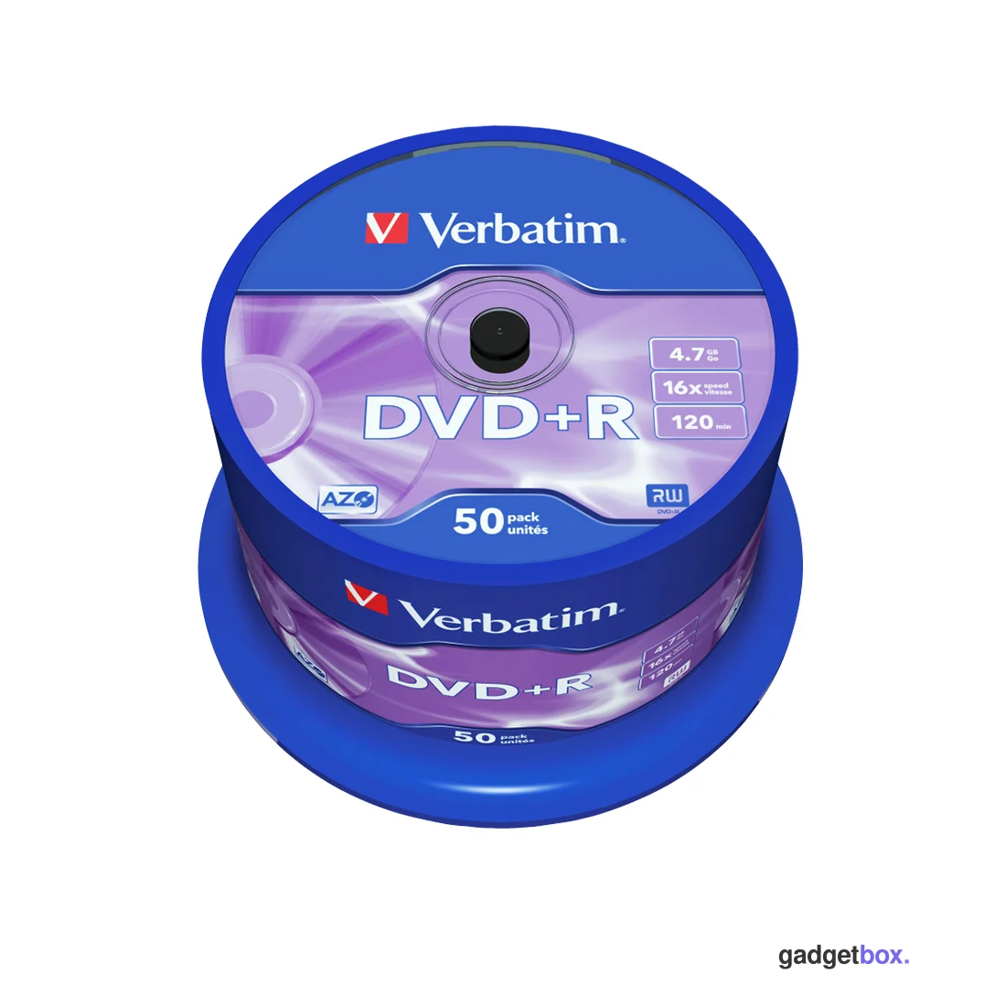 Диск DVD+R Verbatim (43550) 4.7GB 50штук Незаписанный