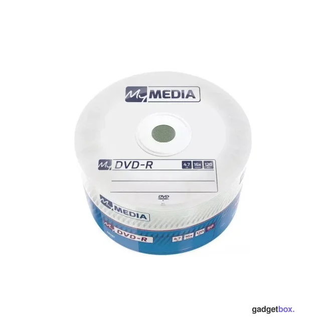 Диск DVD-R MyMedia (69202) 4.7GB 50штук Printable Незаписанный
