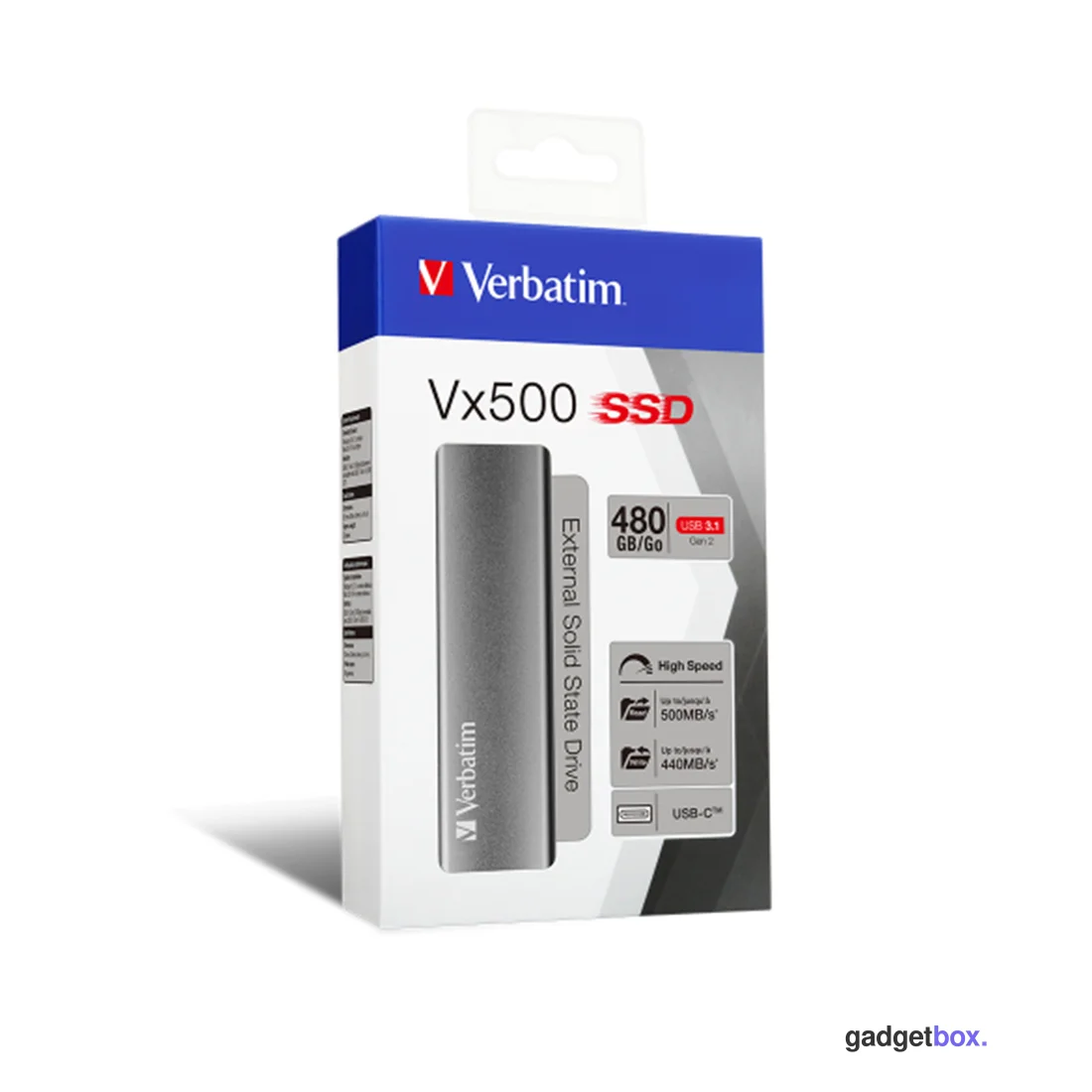 Внешний SSD диск Verbatim VX500 47443 480GB Серый