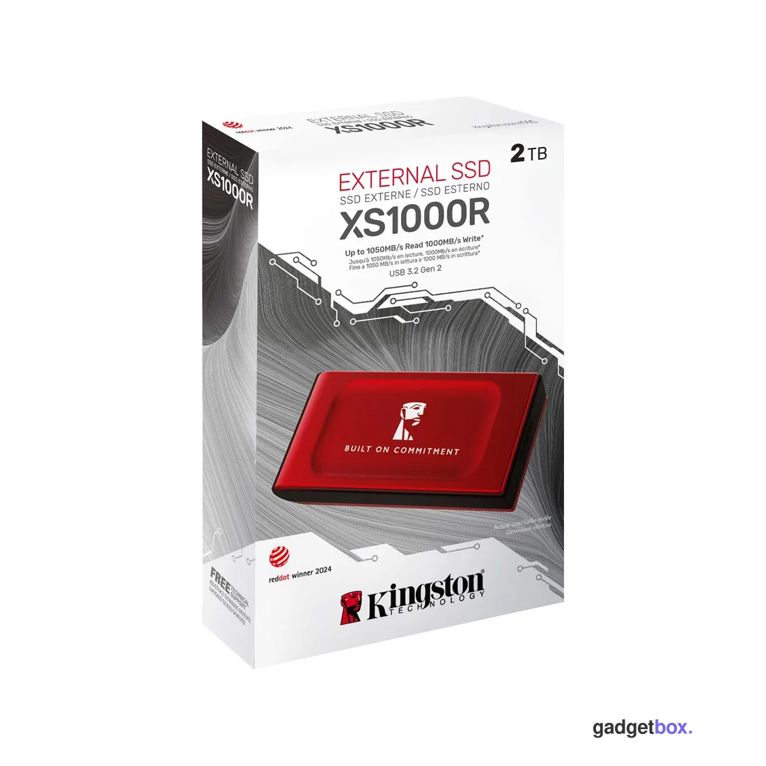 Внешний SSD диск Kingston 2TB XS1000 Красный