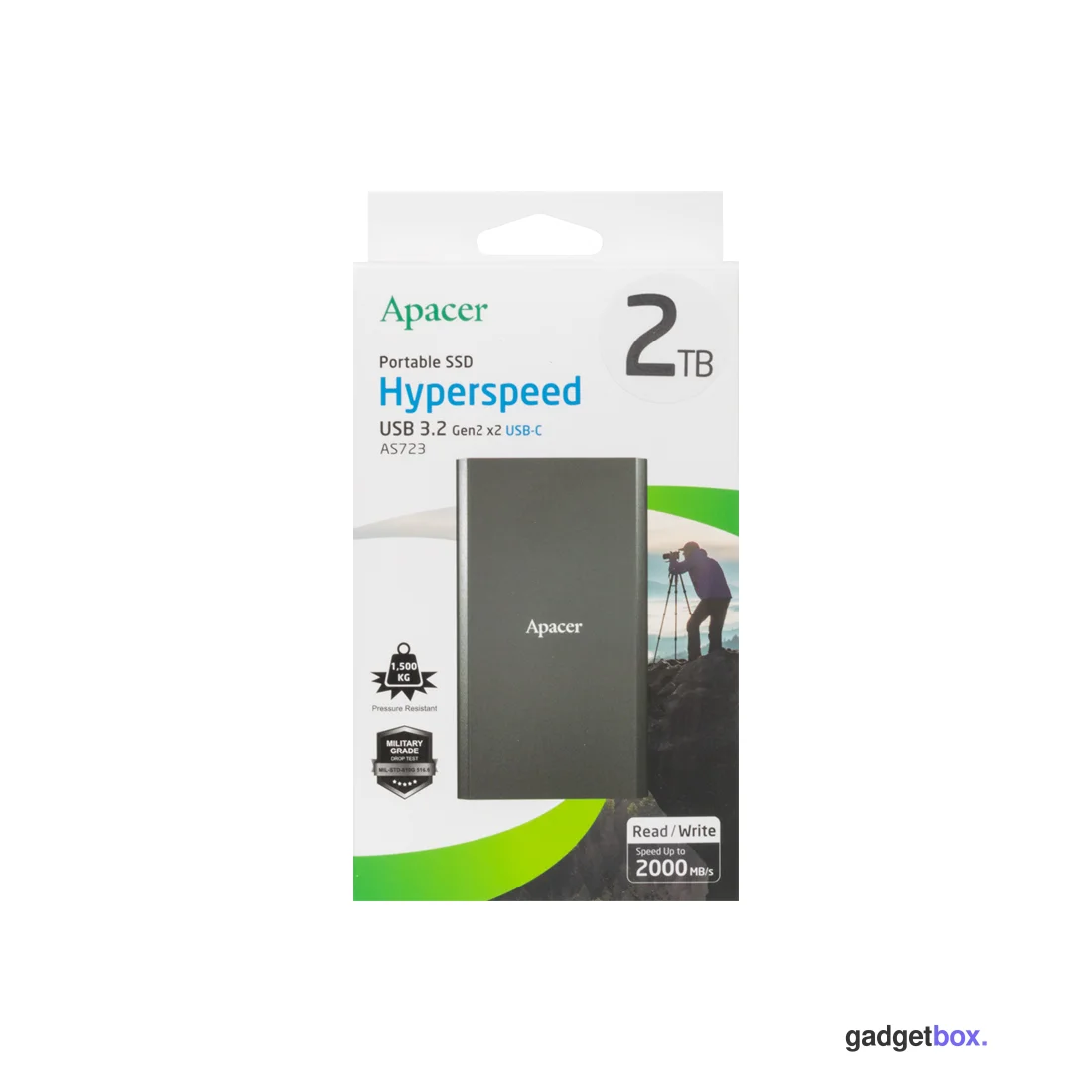 Внешний SSD диск Apacer 2TB AS723 Черный