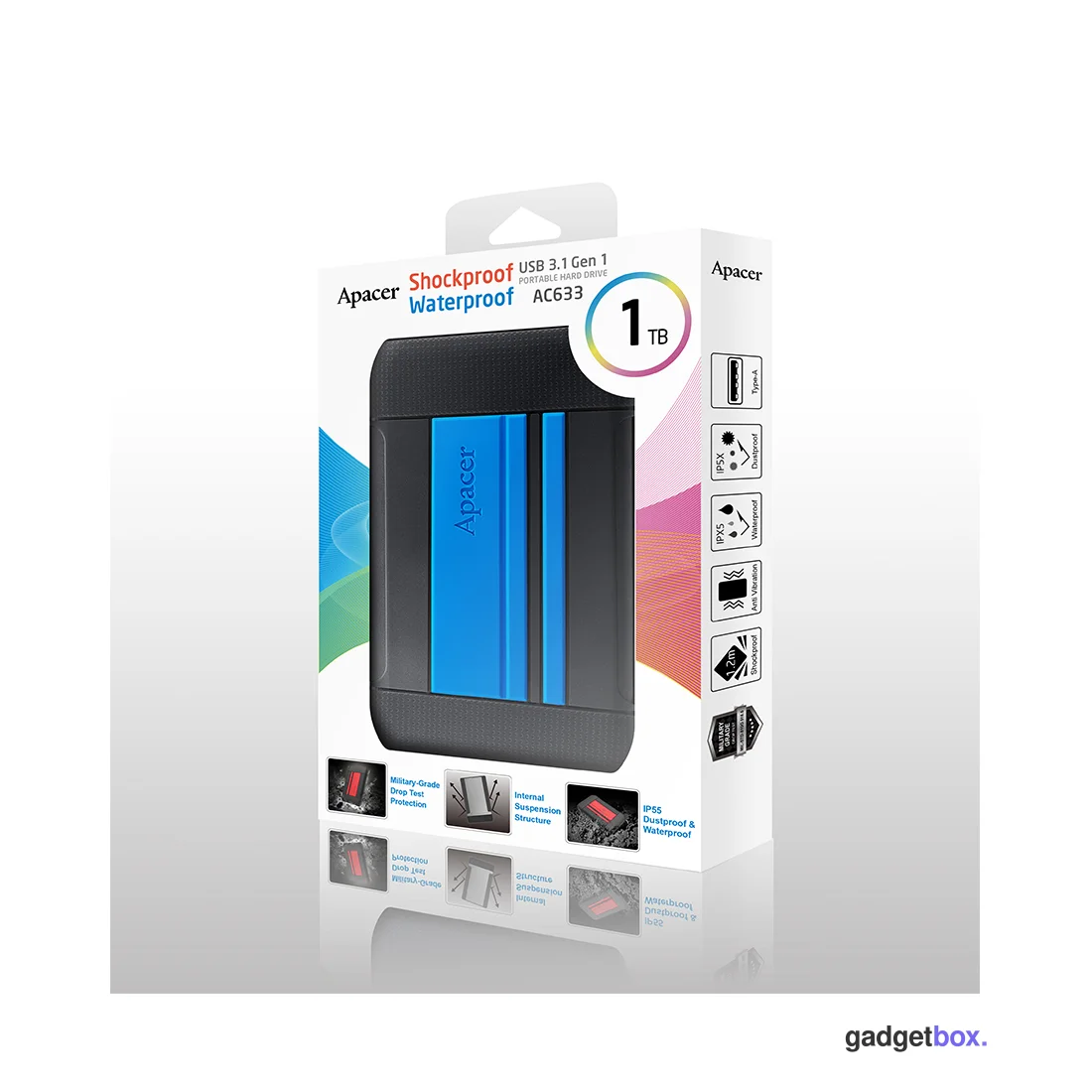 Внешний жёсткий диск Apacer 1TB 2.5" AC633 Синий