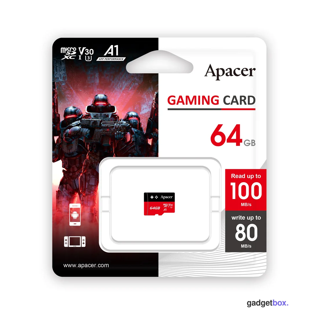 Карта памяти Apacer AP64GMCSX10U7-RAGC 64GB