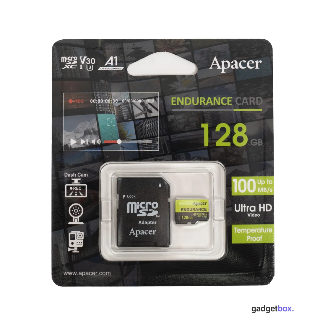 Карта памяти Apacer AP128GEDM1D05-R 128GB с адаптером SD