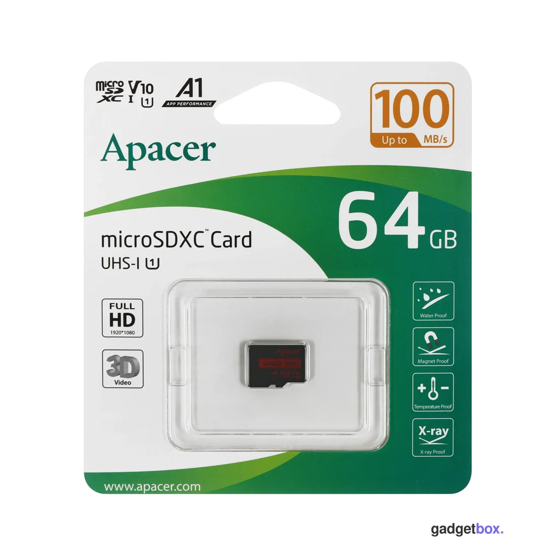 Карта памяти Apacer AP64GMCSX10UB-RA 64GB
