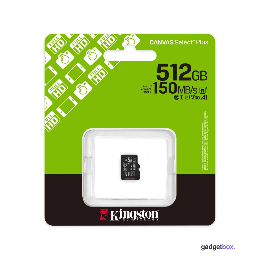 Карта памяти Kingston SDCS3/512GBSP Canvas Select Plus A1 U3 V30 512GB