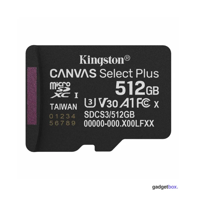 Карта памяти Kingston SDCS3/512GBSP Canvas Select Plus A1 U3 V30 512GB