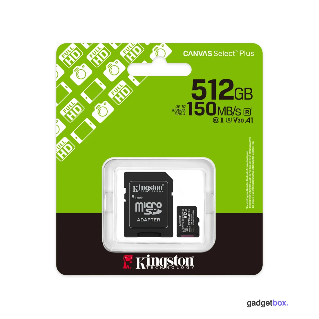 Карта памяти Kingston SDCS3/512GB Canvas Select Plus A1 U3 V30 512GB