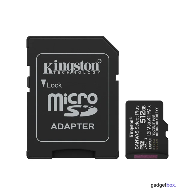 Карта памяти Kingston SDCS3/512GB Canvas Select Plus A1 U3 V30 512GB