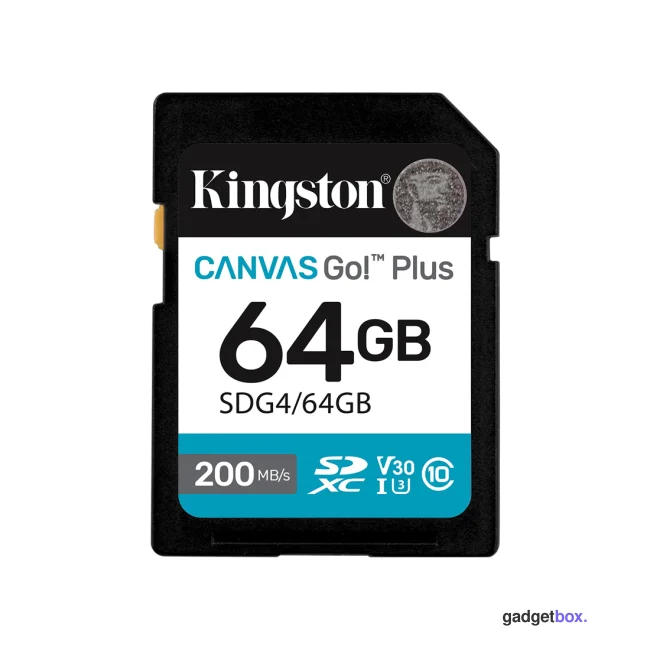 Карта памяти Kingston SDG4/64GB Canvas Go Plus Gen4 C10 UHS-I U3 V30 64GB