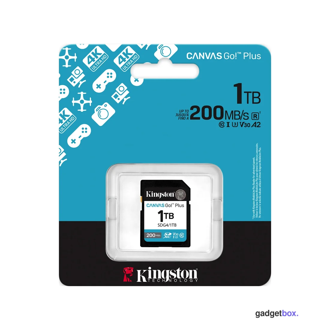 Карта памяти Kingston SDG4/1TB Canvas Go Plus Gen4 C10 UHS-I U3 V30 1TB