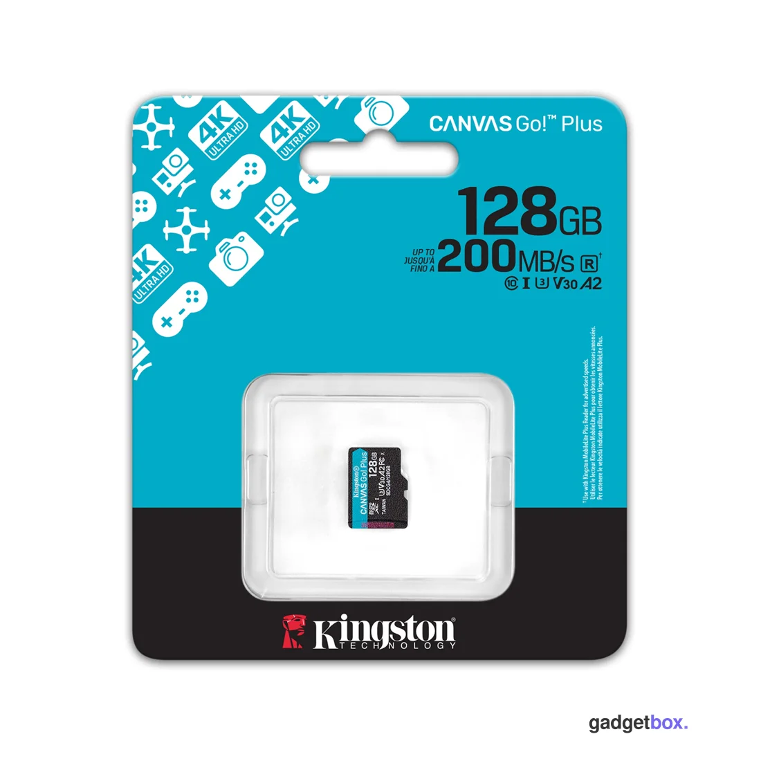 Карта памяти Kingston SDCG4/128GBSP Canvas Go Plus A2 U3 V30 128GB