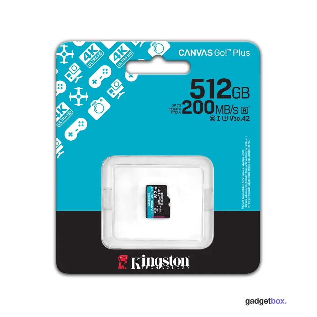 Карта памяти Kingston SDCG4/512GBSP Canvas Go Plus A2 U3 V30 512GB