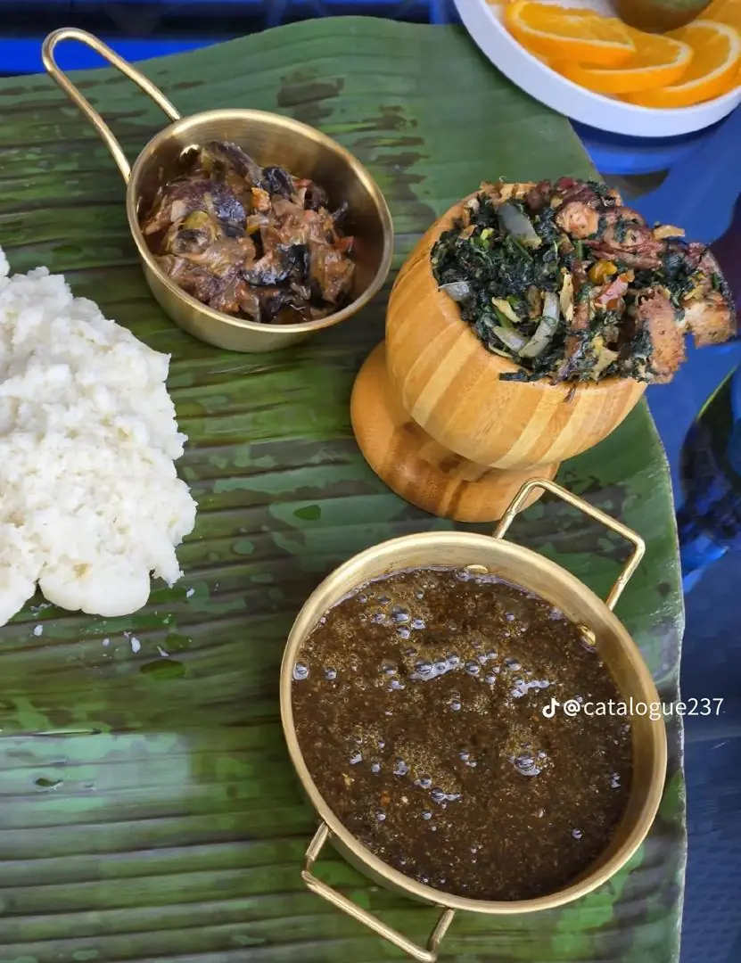 Couscous de Maïs et Sauce Nkui Bamiléké