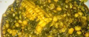 Authentic Béti Sanga with Wild Zom Greens & Corn