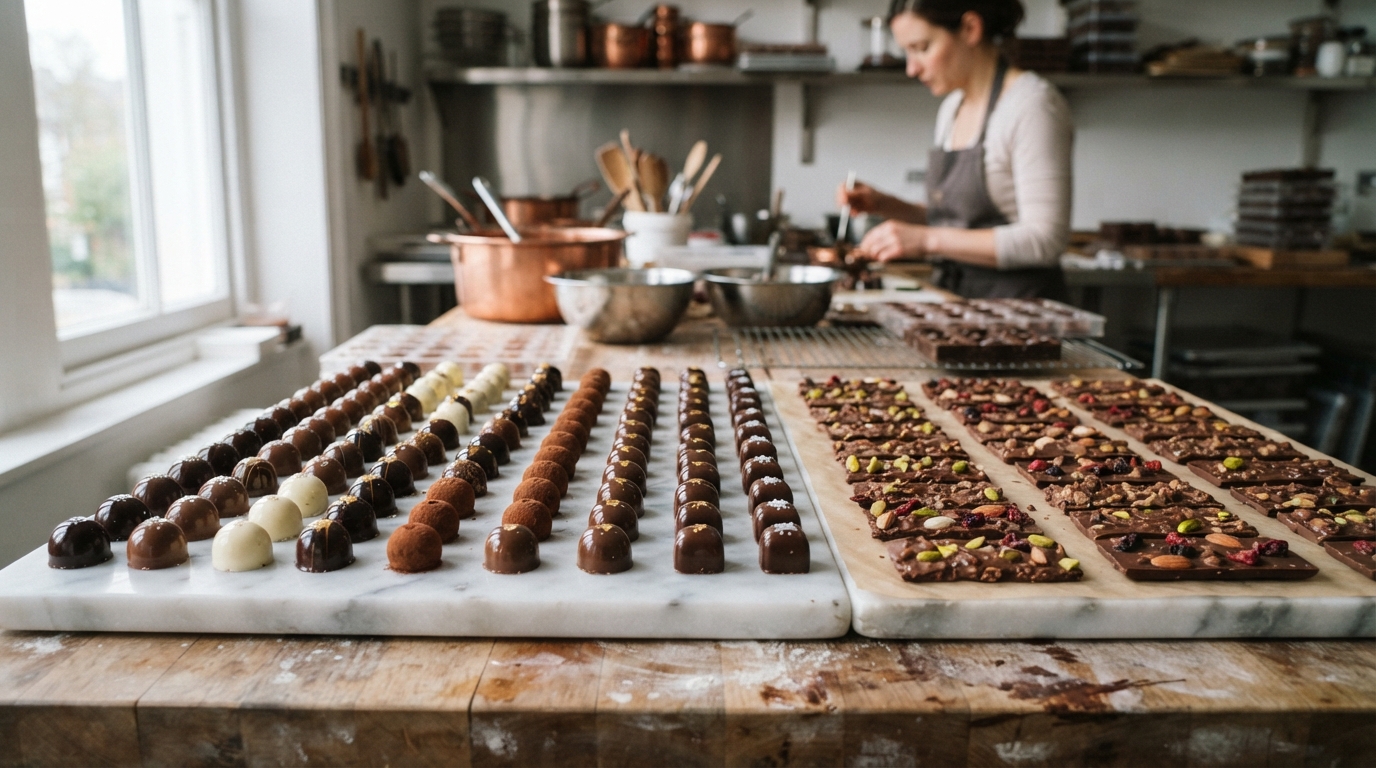 Hand-Poured Chocolate Bets Against Automation