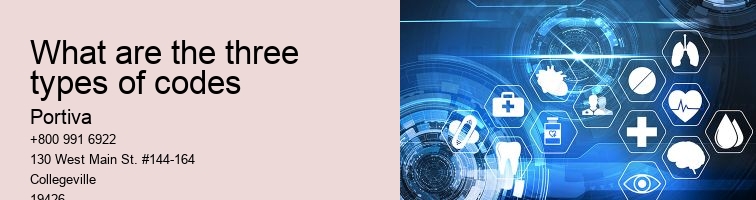 What are the three types of codes