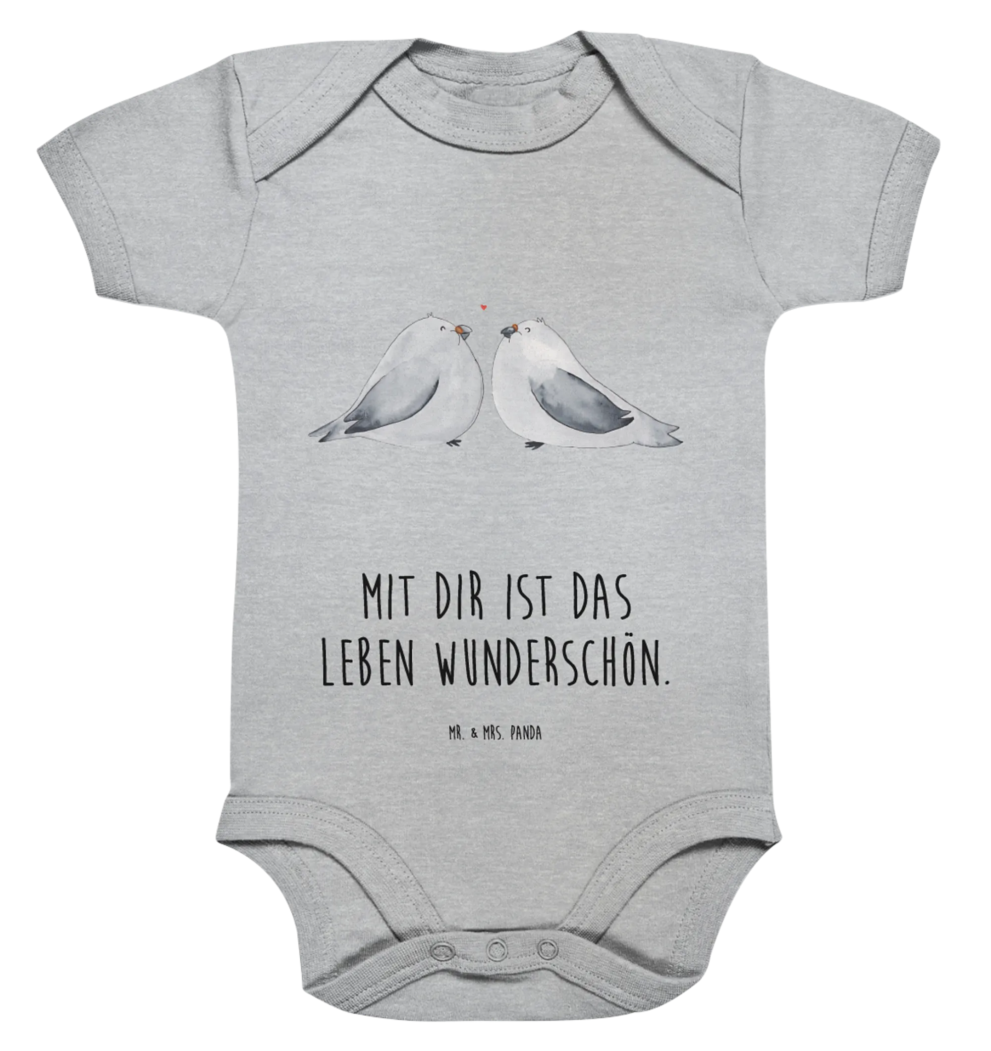 Organic Baby Body Turteltauben Liebe