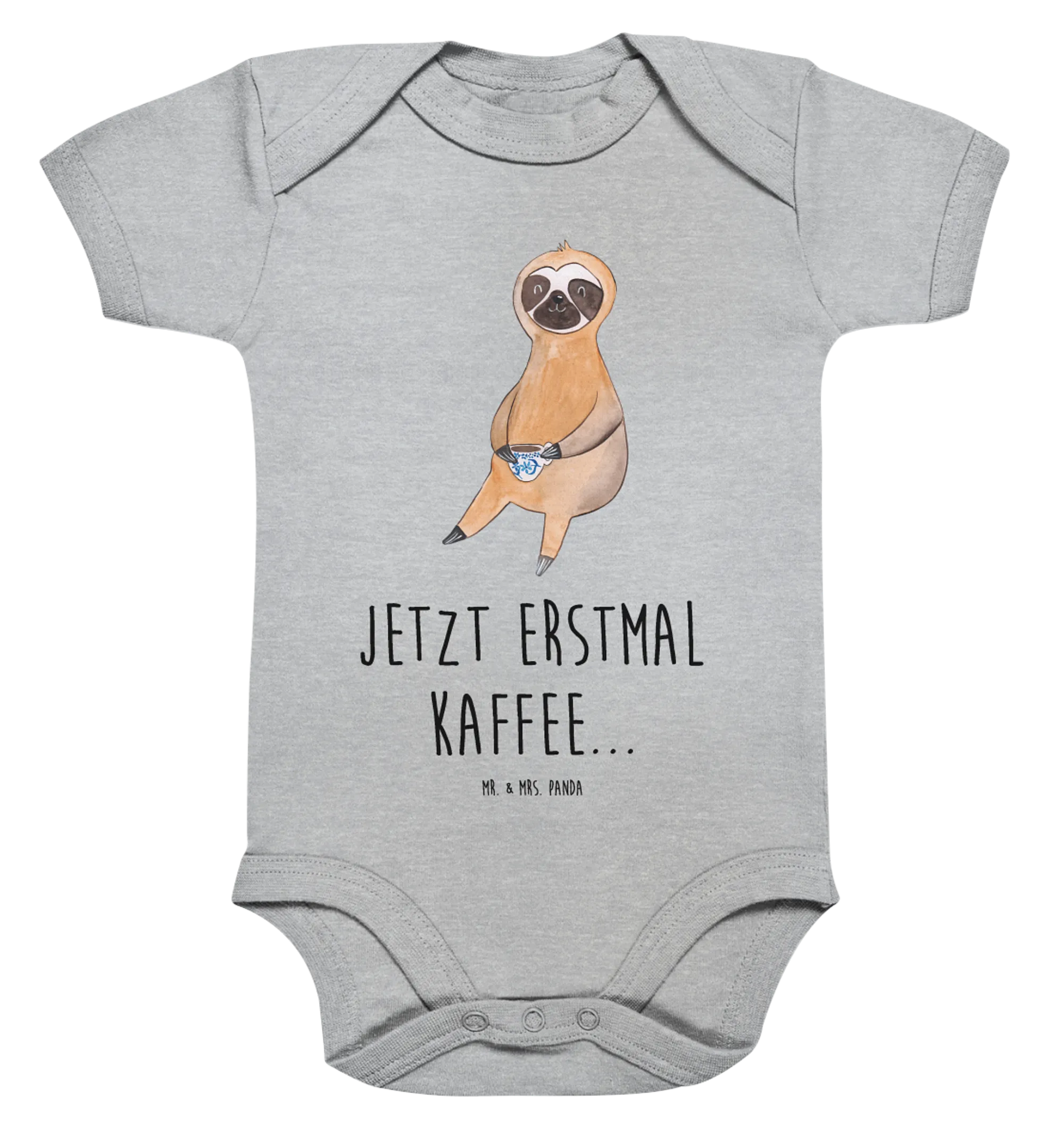 Organic Baby Body Faultier Kaffee