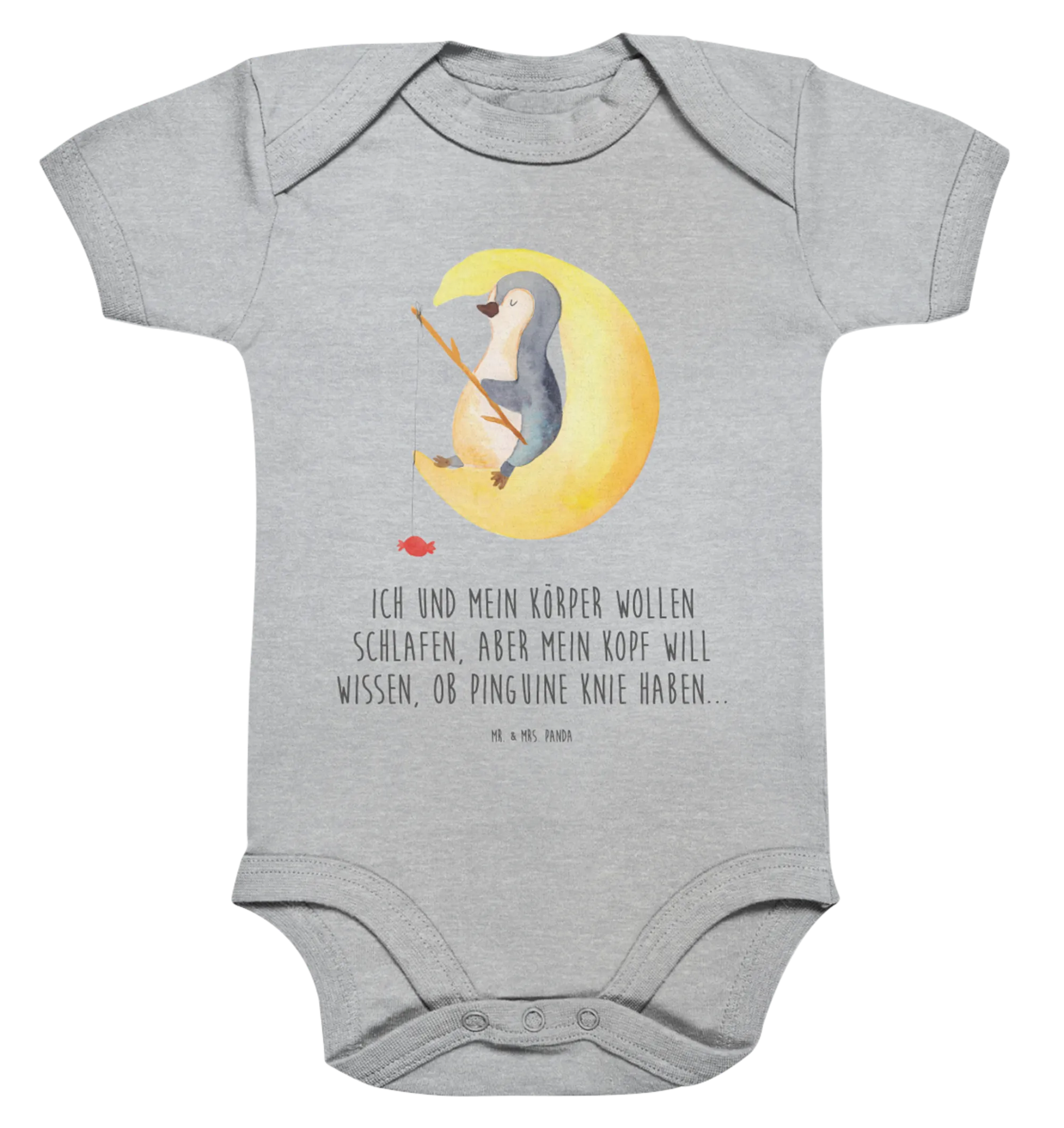 Organic Baby Body Pinguin Mond