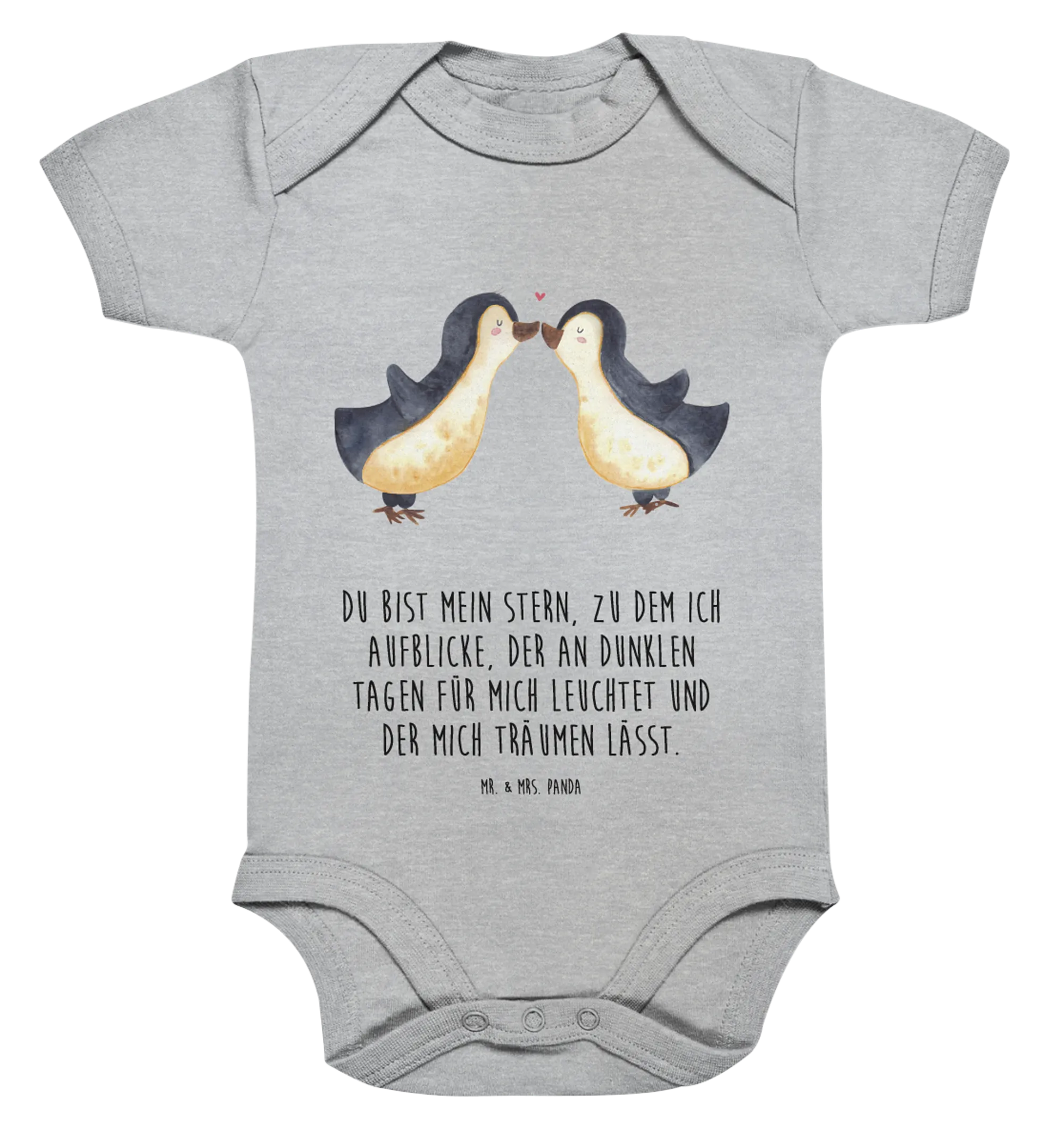 Organic Baby Body Pinguin Liebe