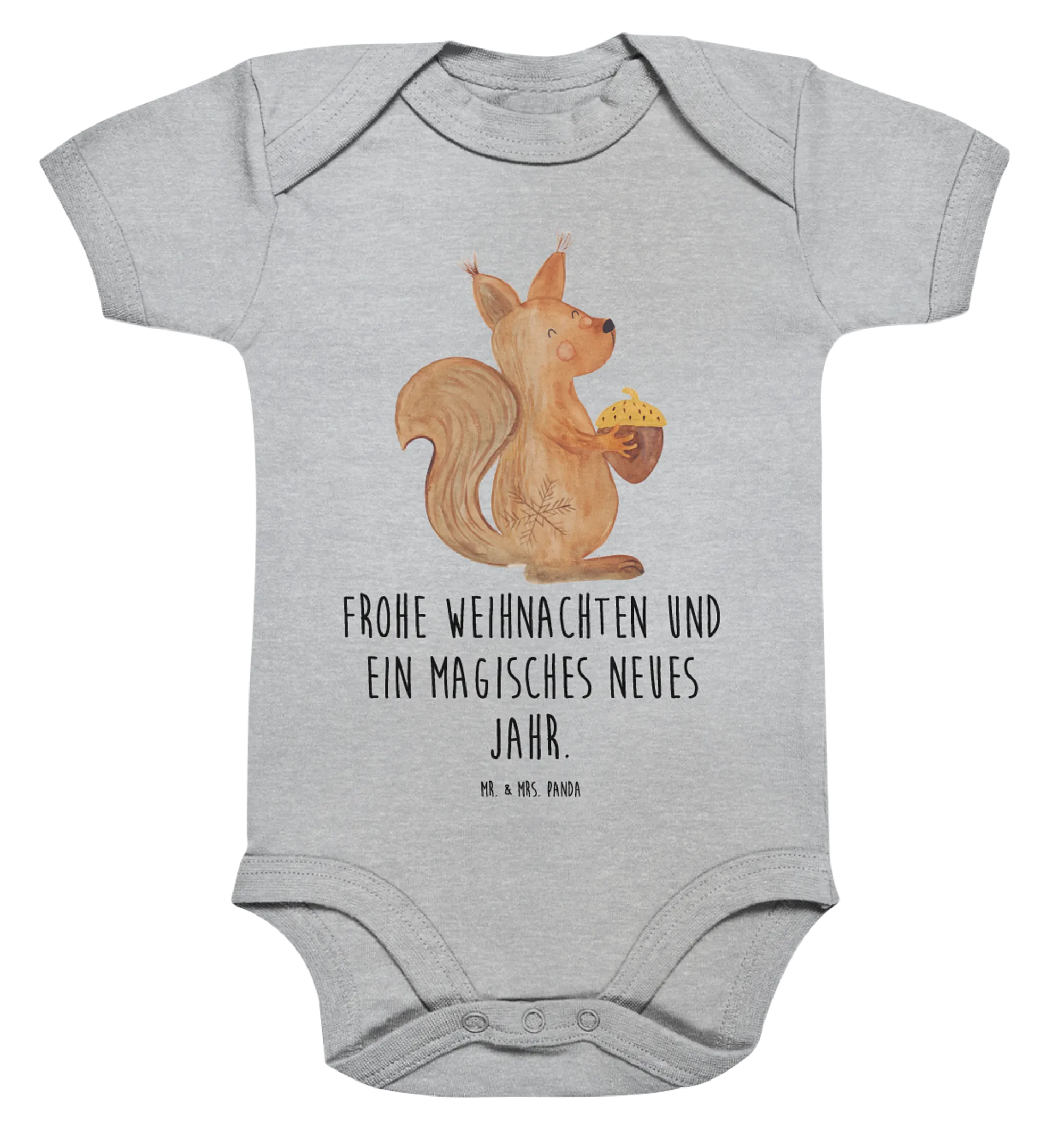 Organic Baby Body Eichhörnchen Weihnachtszeit