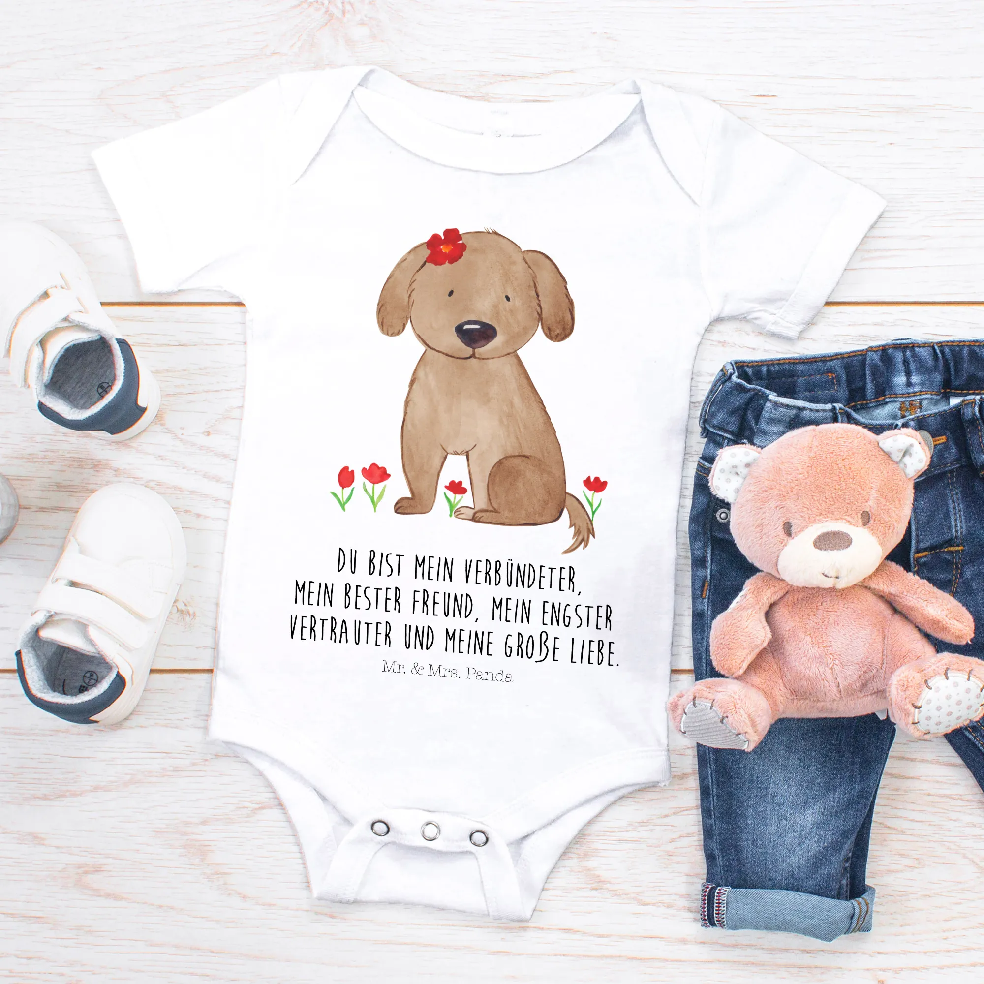 Organic Baby Body Hund Dame