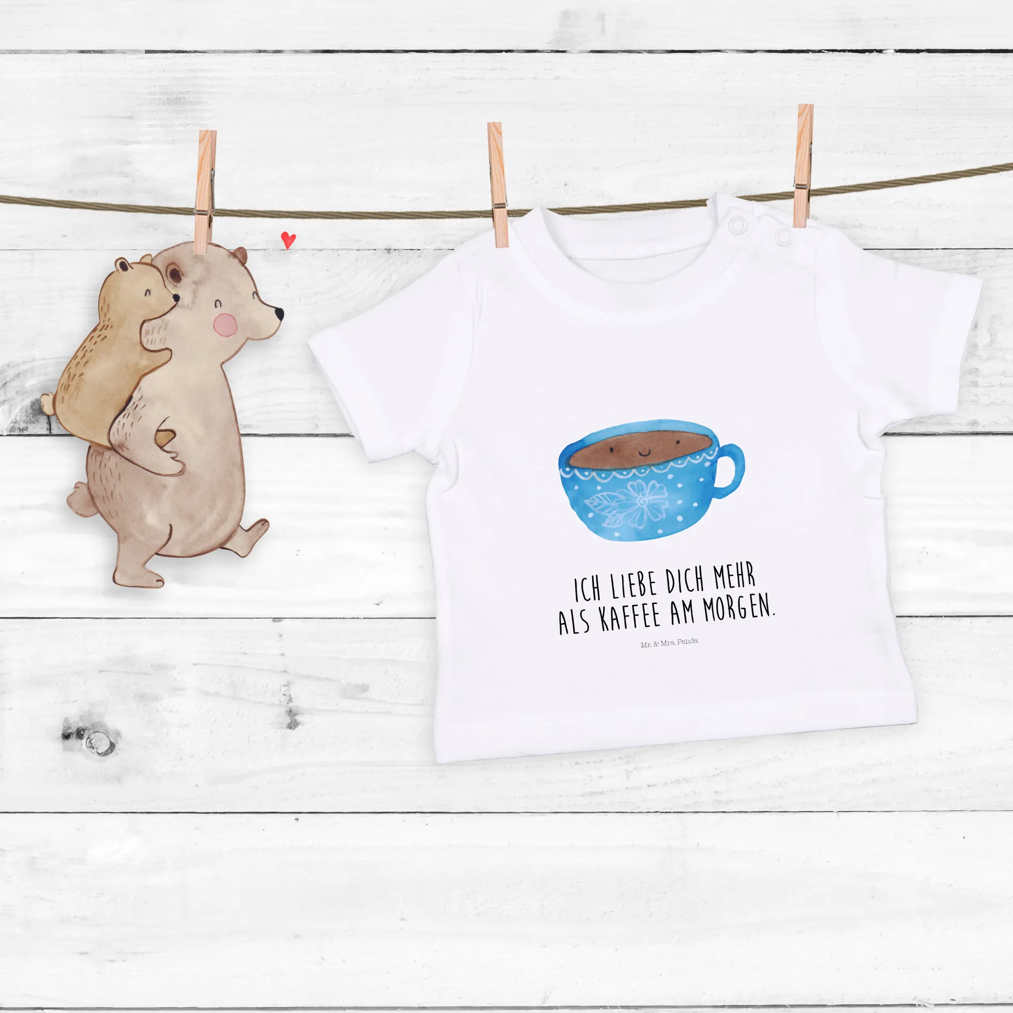 Organic Baby Shirt Kaffee Tasse