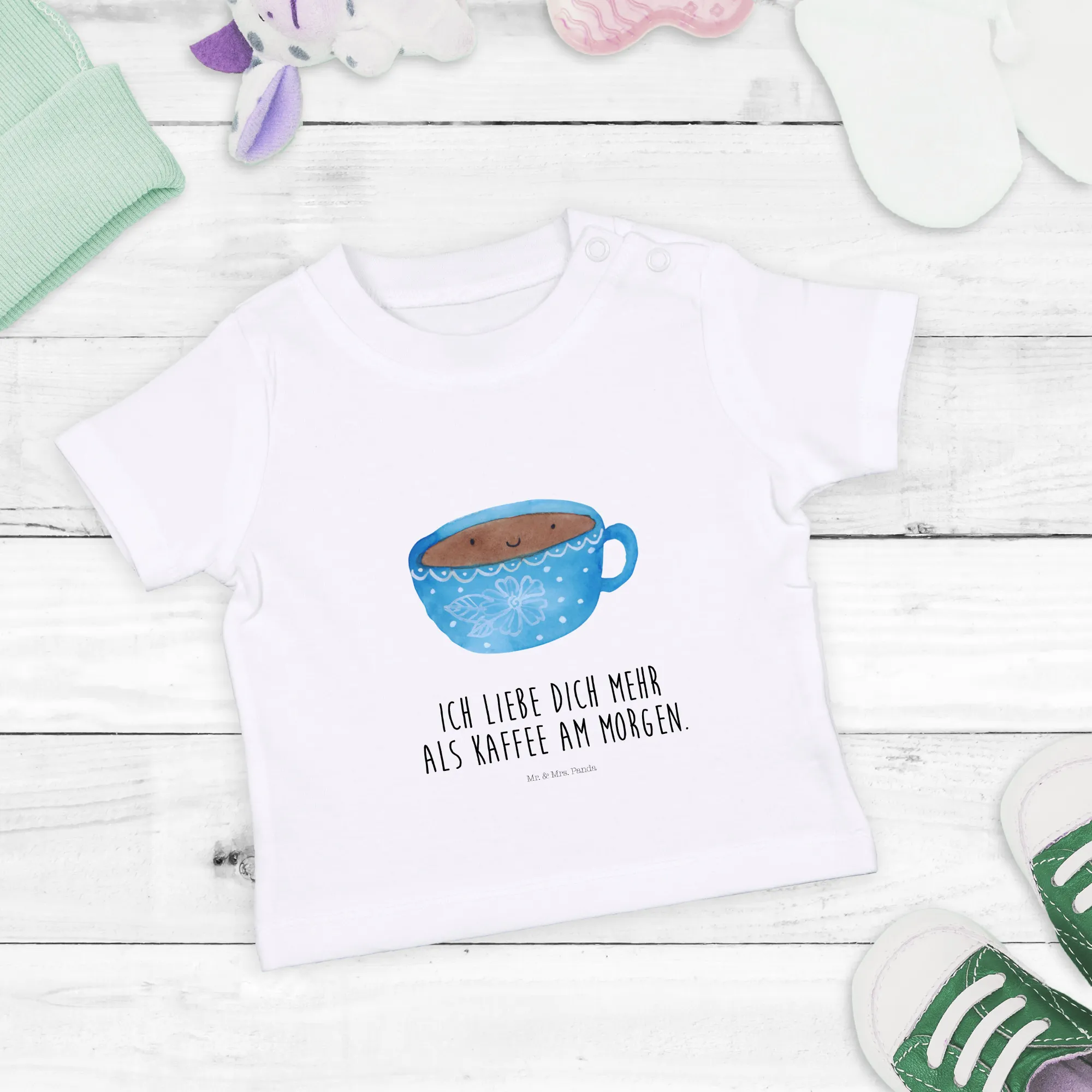 Organic Baby Shirt Kaffee Tasse