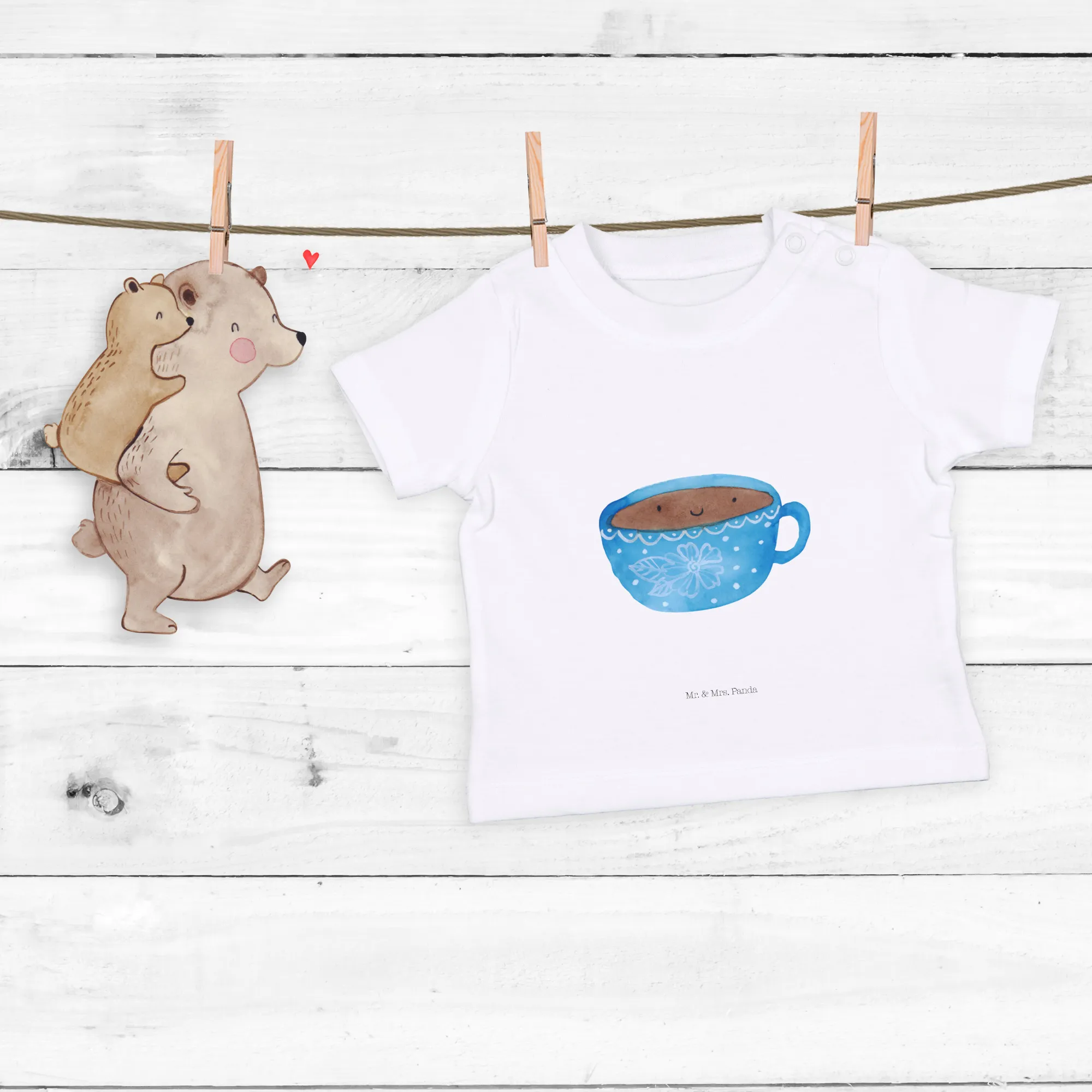 Organic Baby Shirt Kaffee Tasse