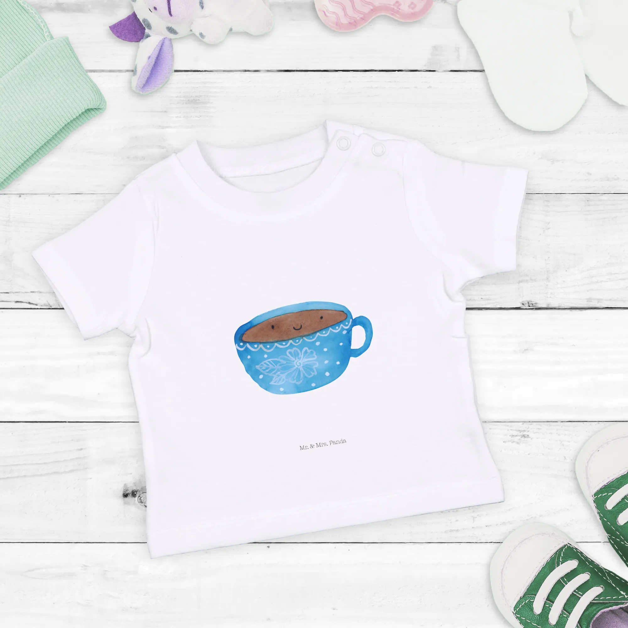 Organic Baby Shirt Kaffee Tasse