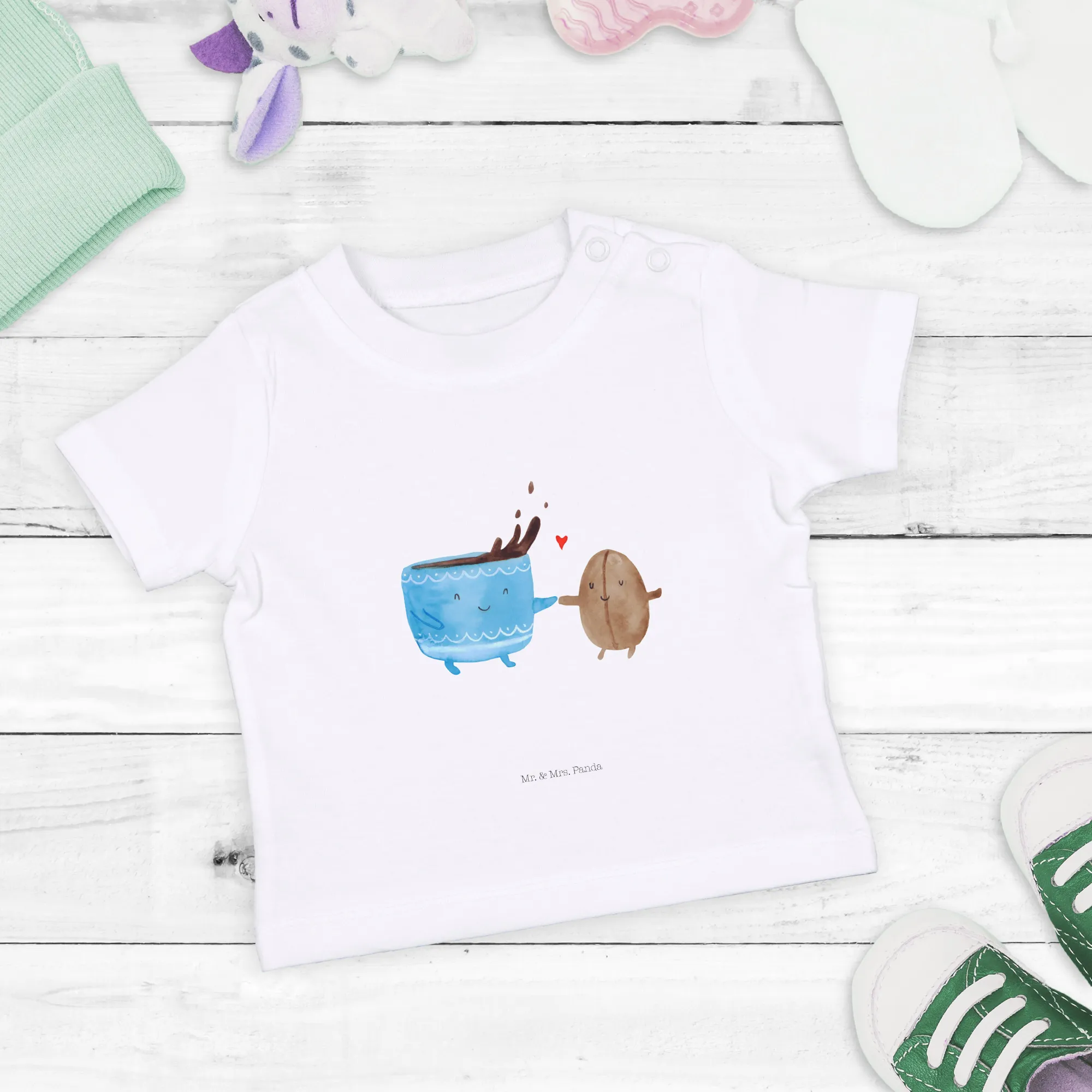 Organic Baby Shirt Kaffee Bohne