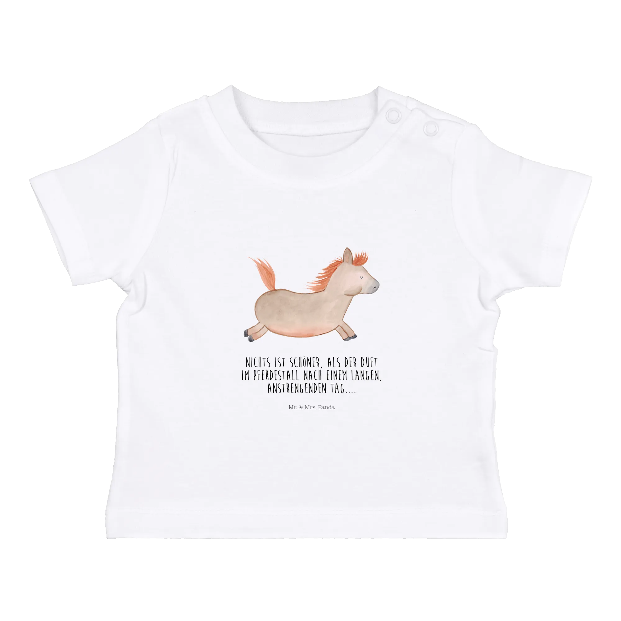 Organic Baby Shirt Pferd Springen