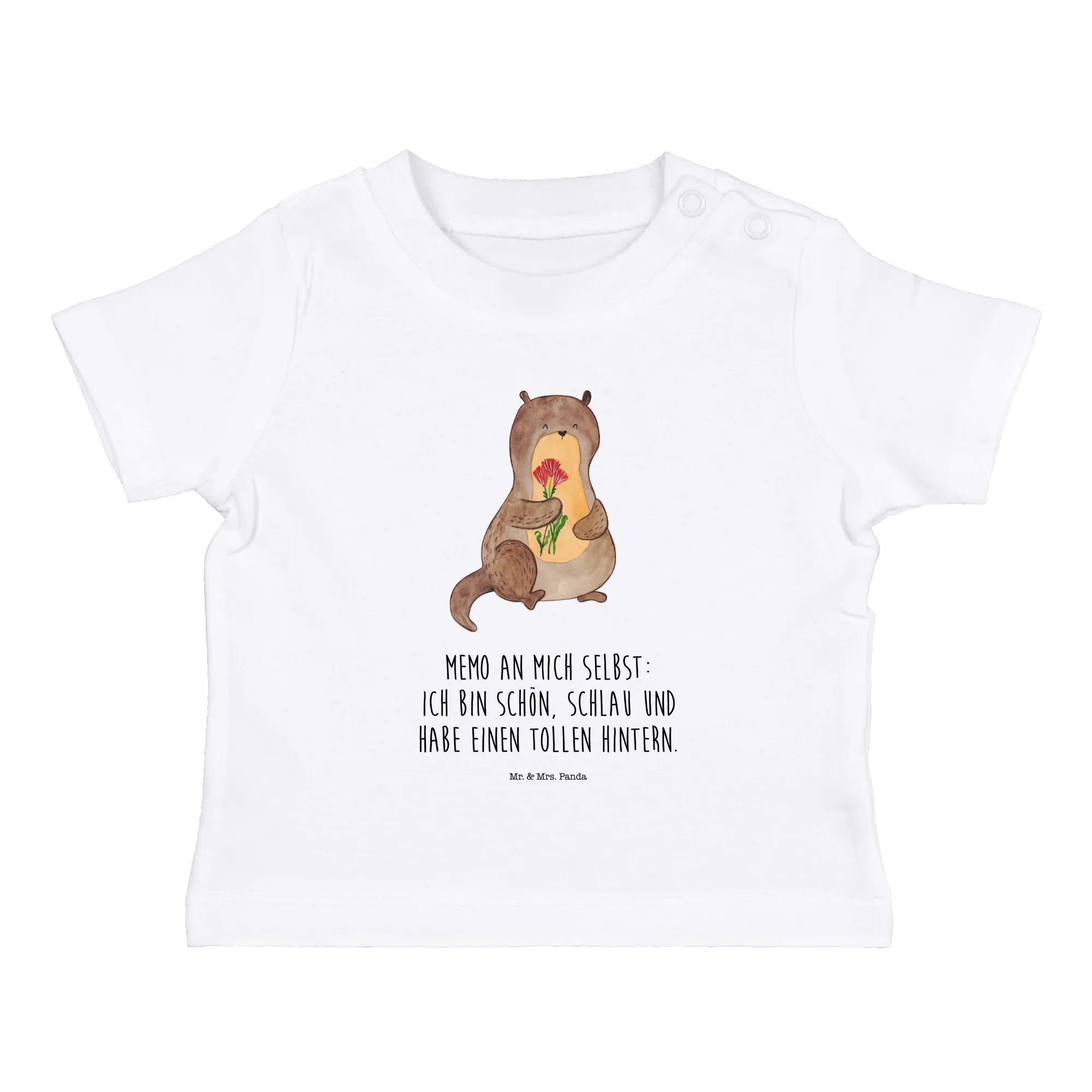 Organic Baby Shirt Otter Blumenstrauß