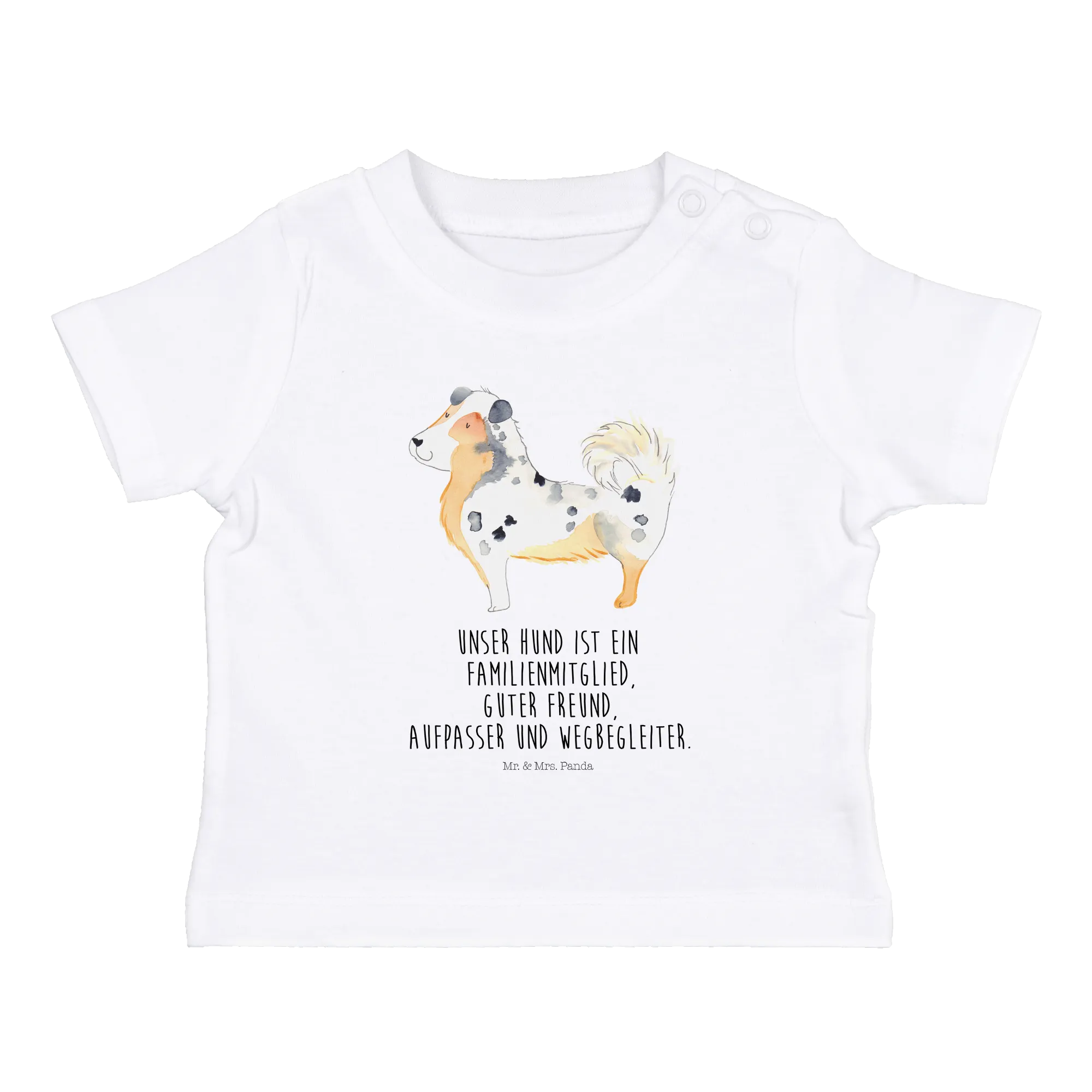 Organic Baby Shirt Hund Australien Shepherd