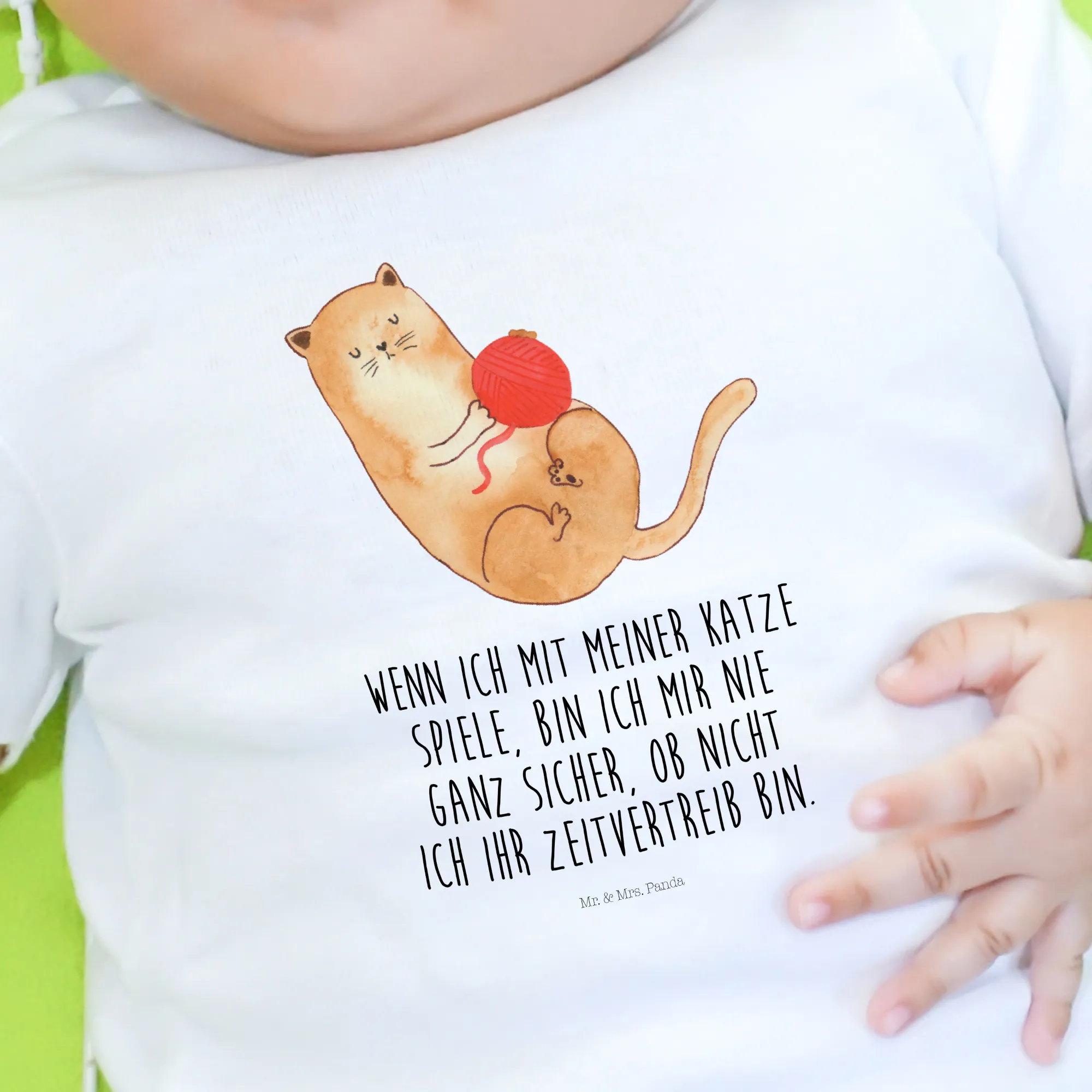 Organic Baby Shirt Katze Wolle