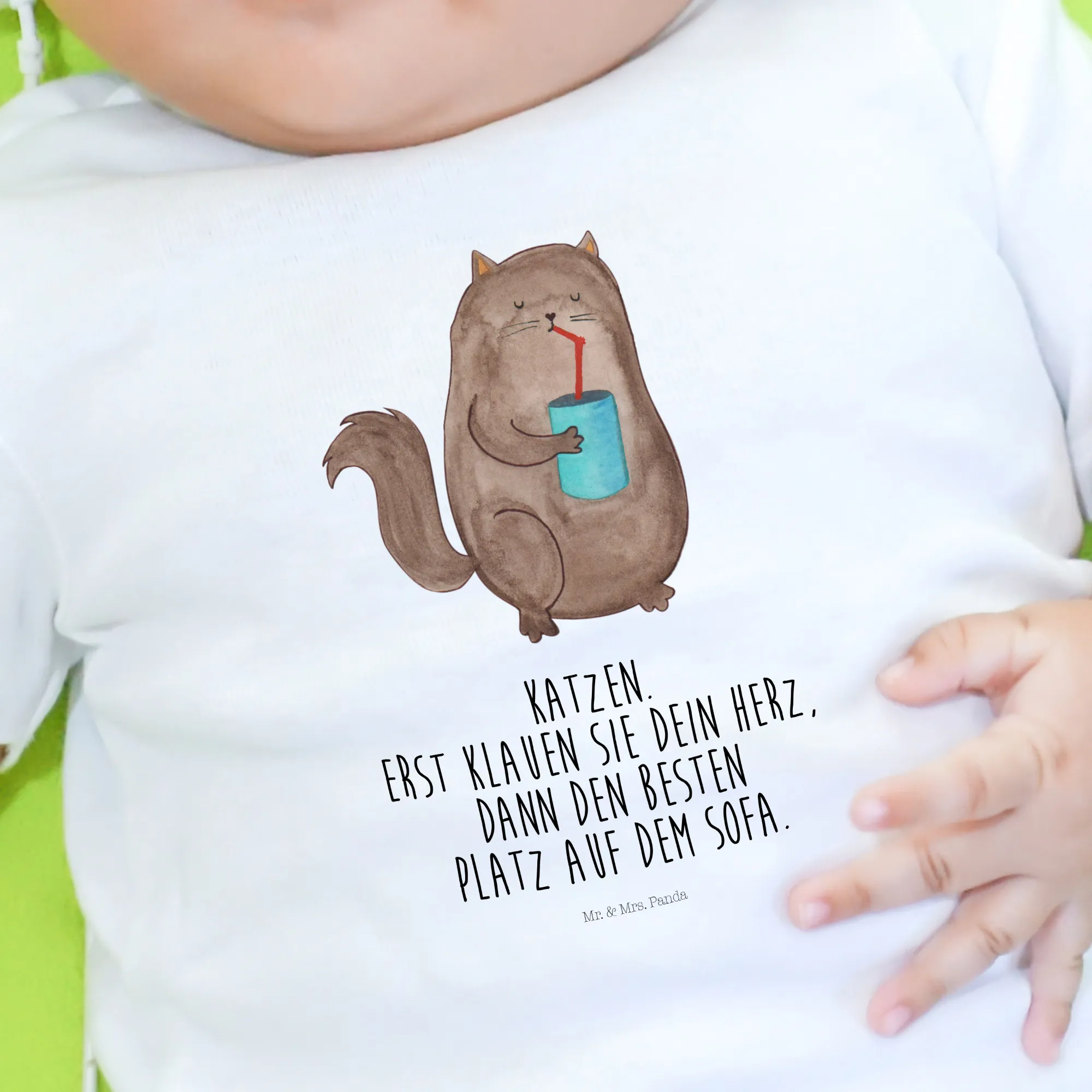 Organic Baby Shirt Katze Dose