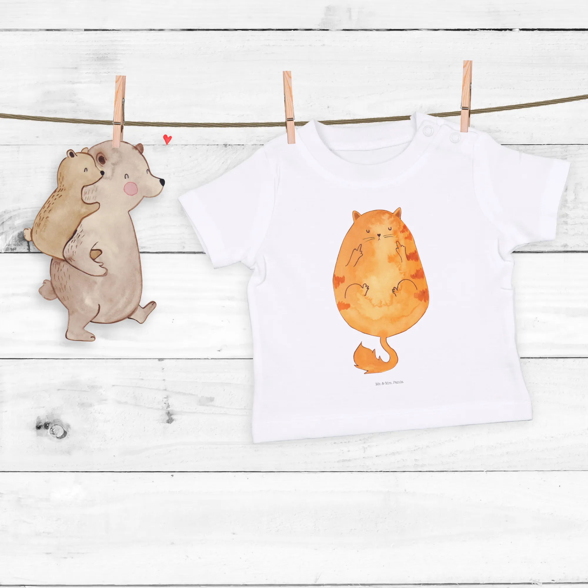 Organic Baby Shirt Katze Frühaufsteher